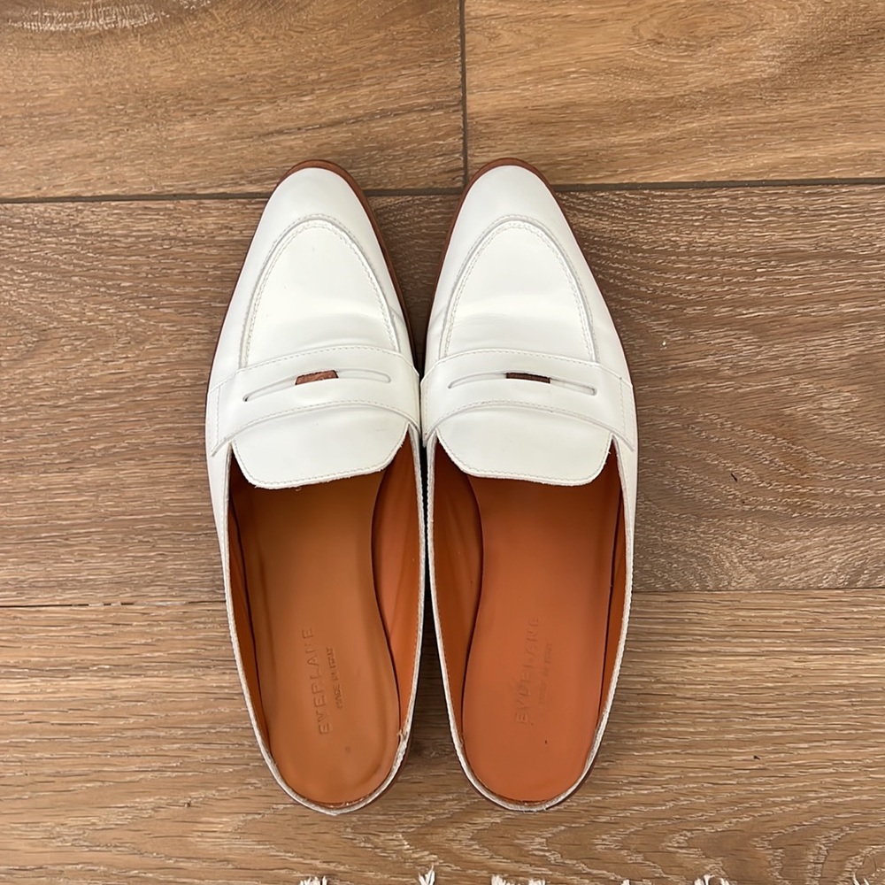 Loafers-Slides Women’s White Loafers Slides - image 3